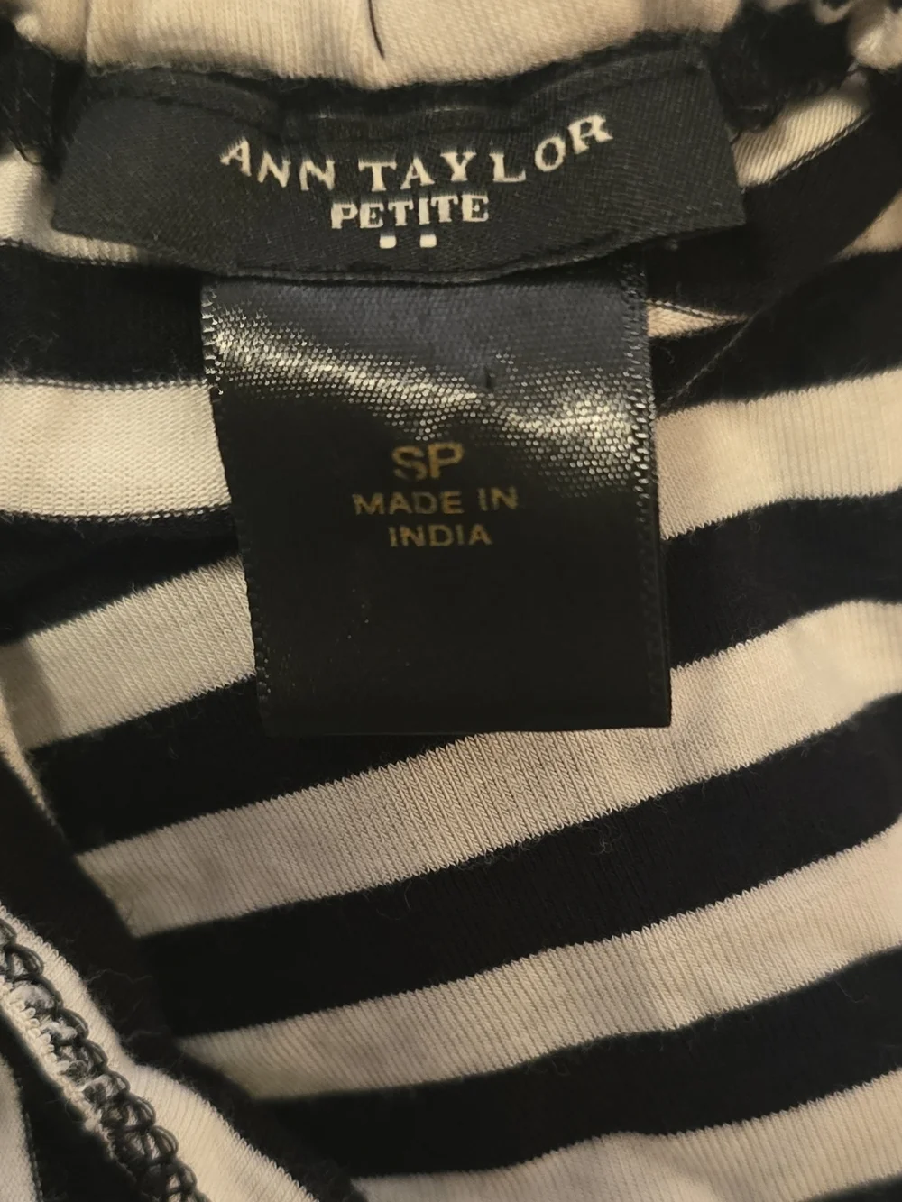 Ann Taylor Black and White Striped Asymmetrical Maxi Dress - Picture 4 of 4